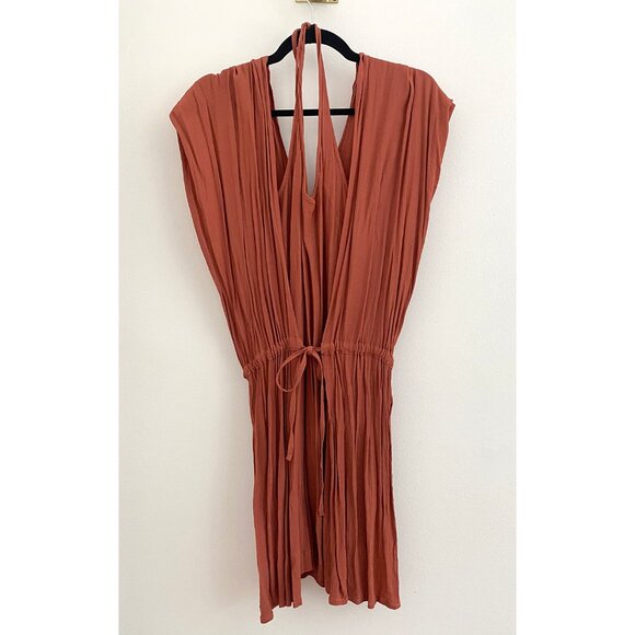 Stephan Schneider Rust Terracotta Draped Dress – (Size S) - Picture 2 of 9